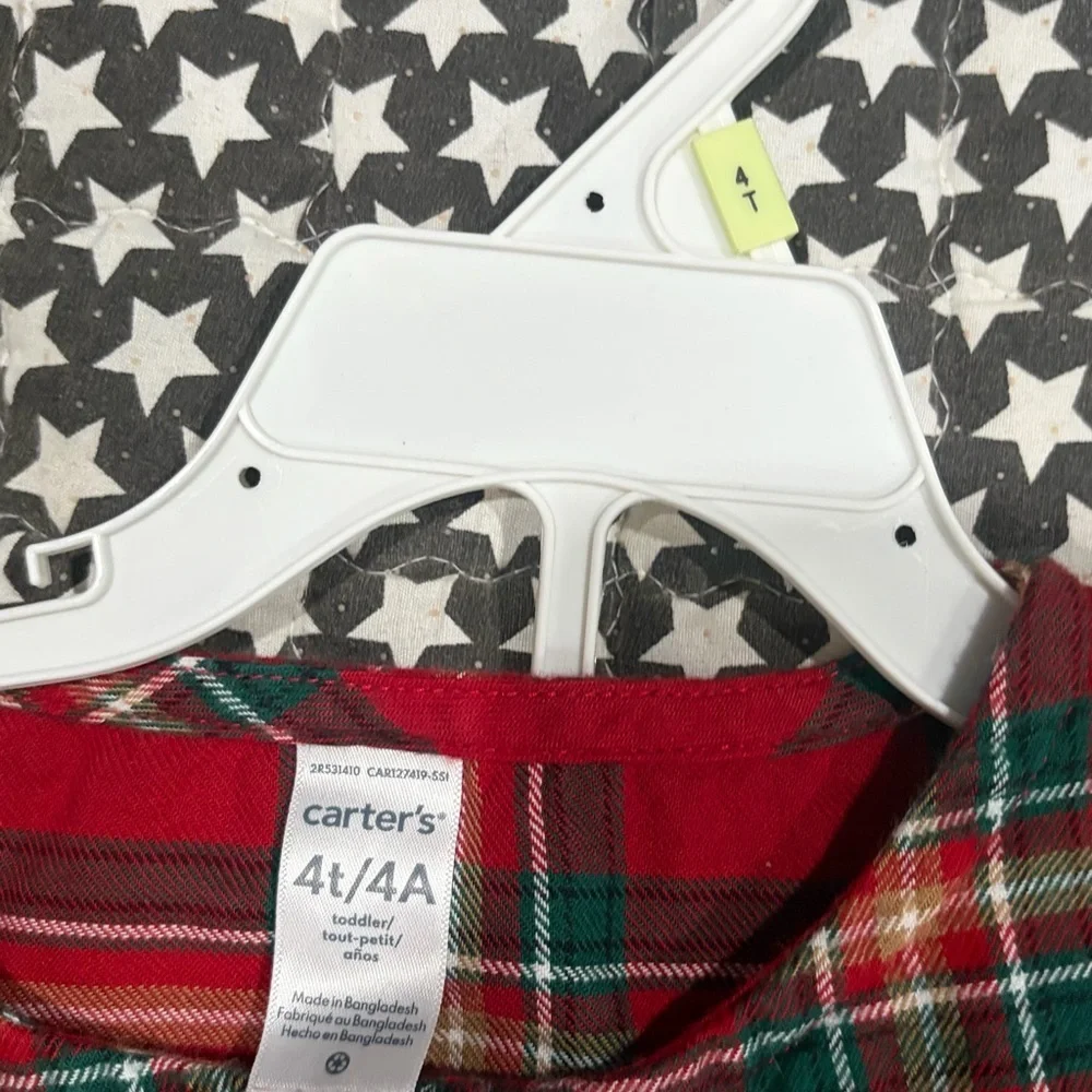 Carter's Toddler Girl Red Plaid outfit size 4t